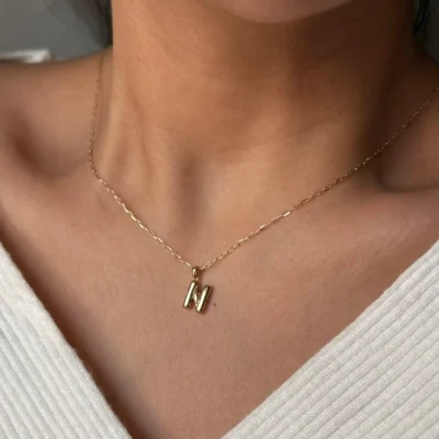 آویز گردنبند حرف N بادکنکی