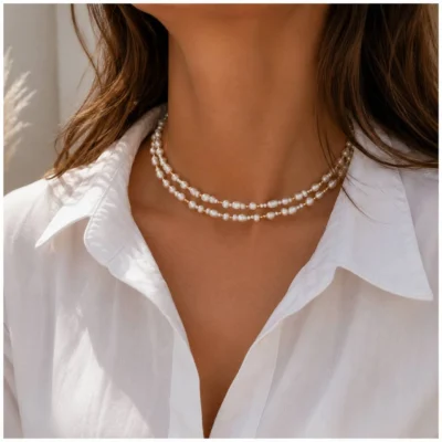 گردنبند مروارید و گوی N1600