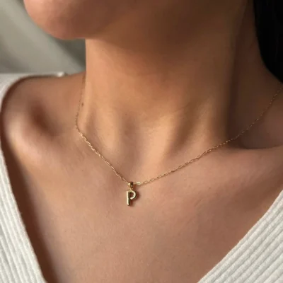 آویز گردنبند حرف P بادکنکی