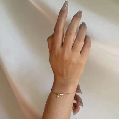 دستبند قلب و گوی مینیمال