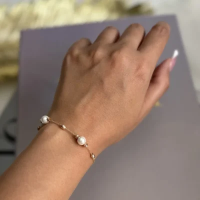 دستبند گوی و مروارید