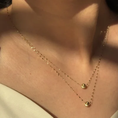 گردنبند دو رج گوی 600