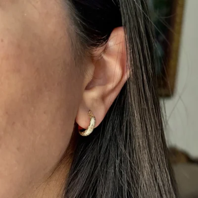 گوشواره حلقه ای تراش مینیمال